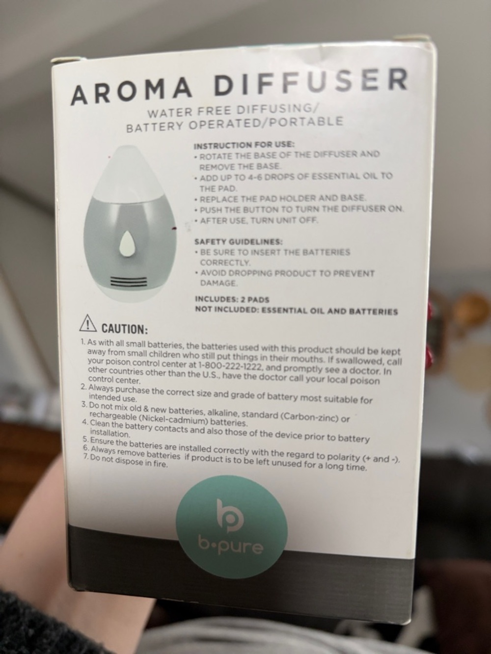 b-pure Portable Aroma Diffuser - Picture 3 of 3